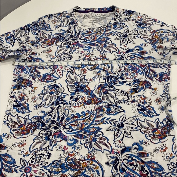 Robert Graham Paisley colorful abstract print short sleeve tee shirt size large - Picture 3 of 11